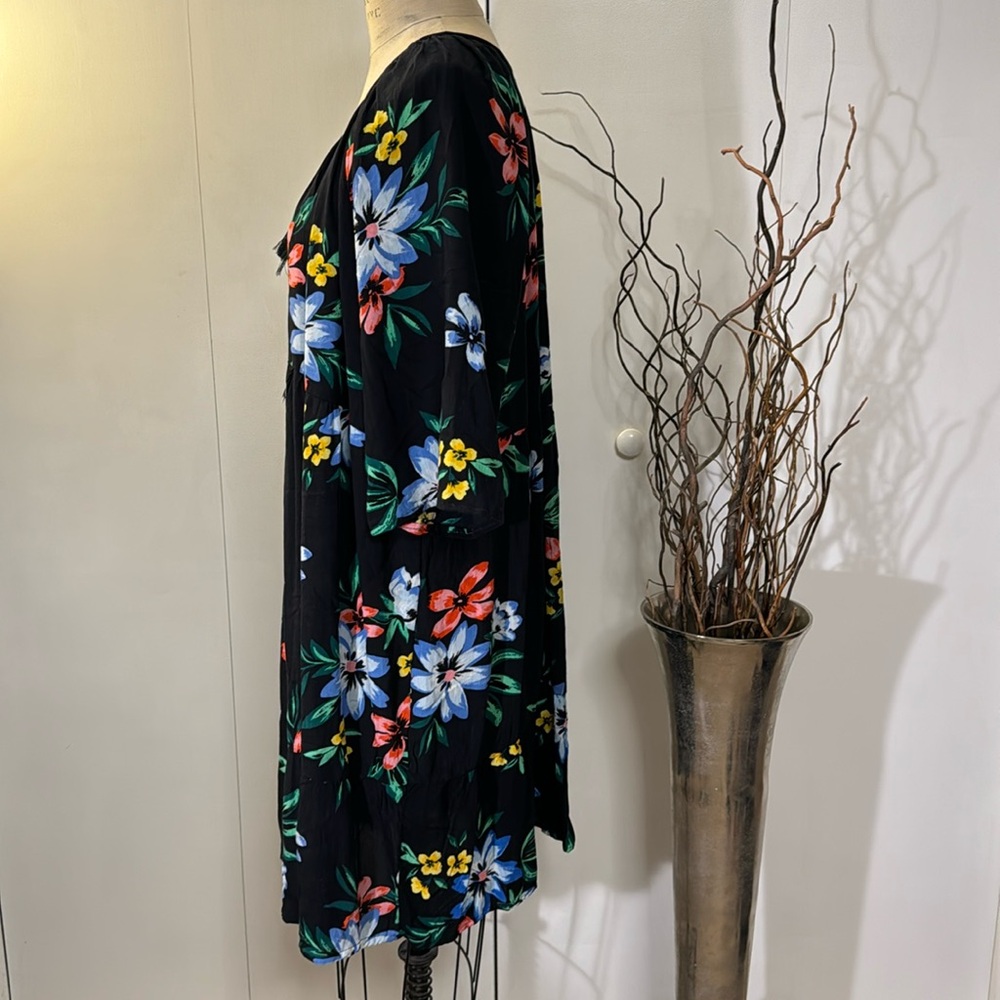 Old Navy floral 3/4 sleeve midi dress - Picture 3 of 8